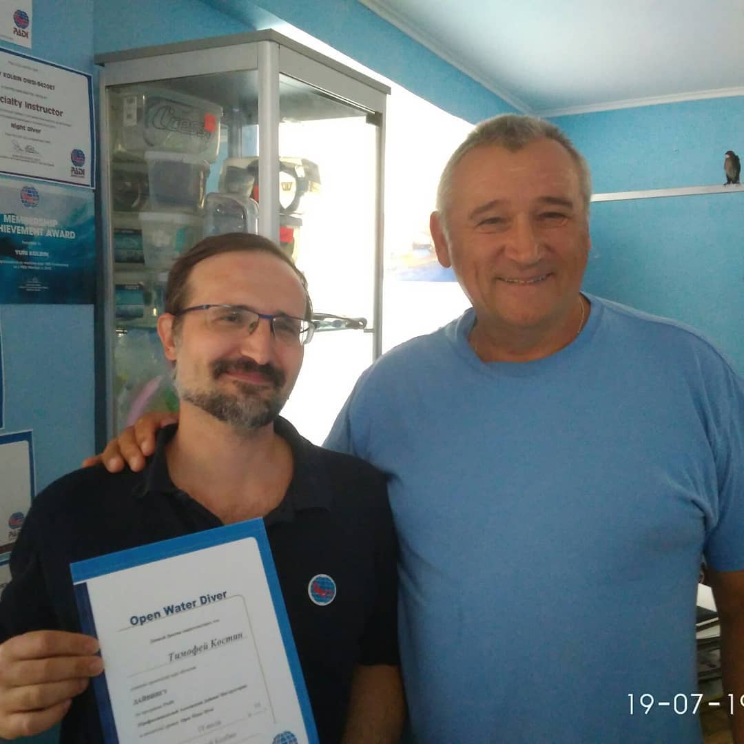 Поздравляем Тимофея Костина с успешным завершением курса PADI OWD (дайвер открытой воды)!