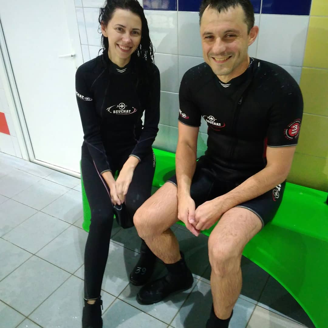 Александр и Юлия совершили в нашем дайв-центре свое первое погружение под воду, с чем их и поздравляем